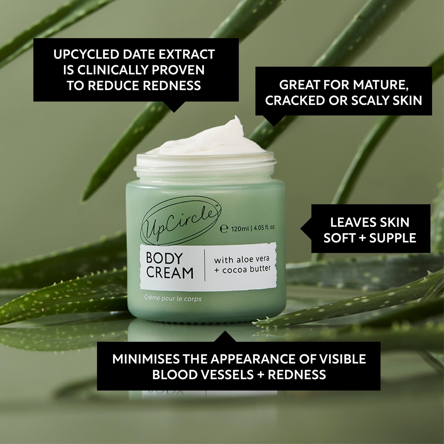 UpCircle- Body Cream with Aloe Vera + Cocoa butter