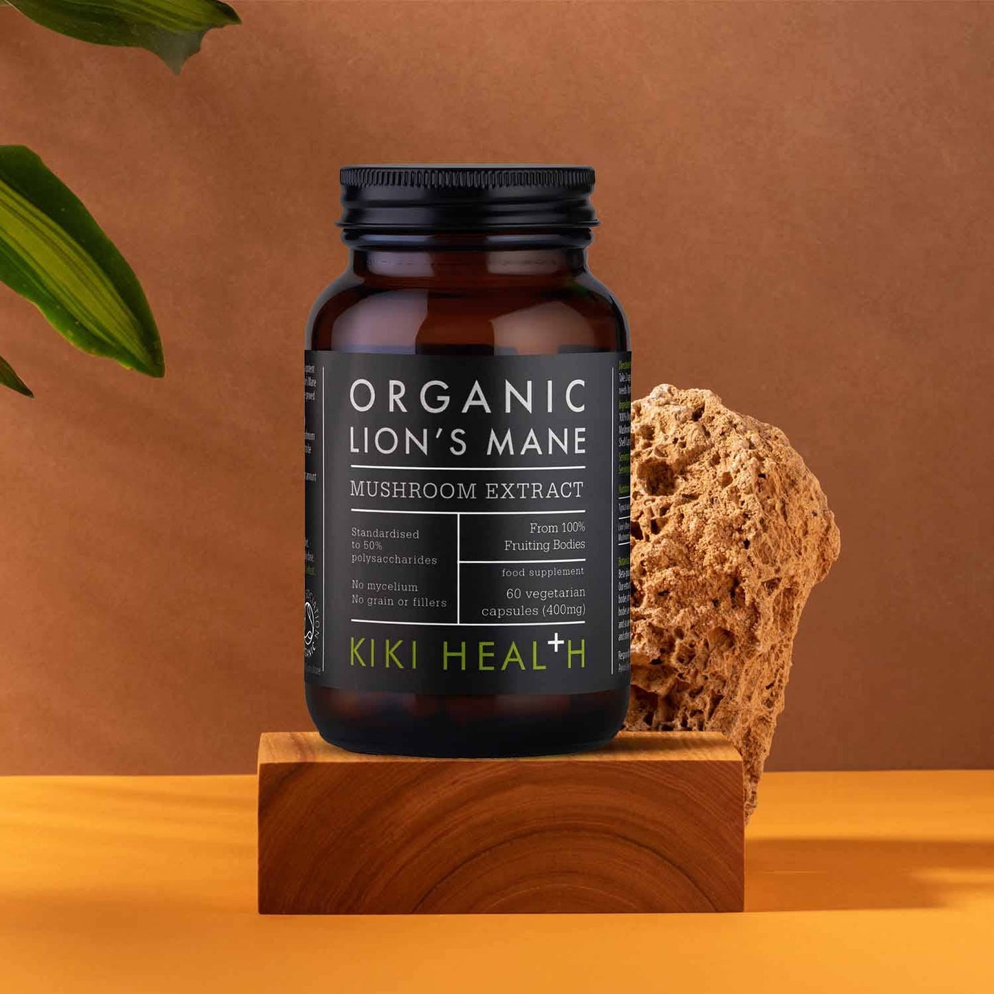 KIKI Health Organic Lion's Mane Extract Mushroom - 60 Vegicaps