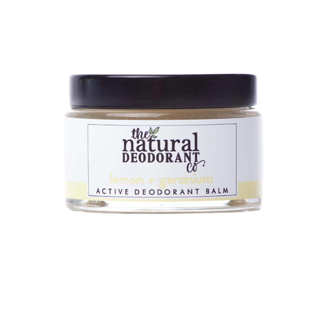 The Natural Deodorant co. Active Deodorant Balm Lemon + Geranium 55g - Beauty and the Benefit
