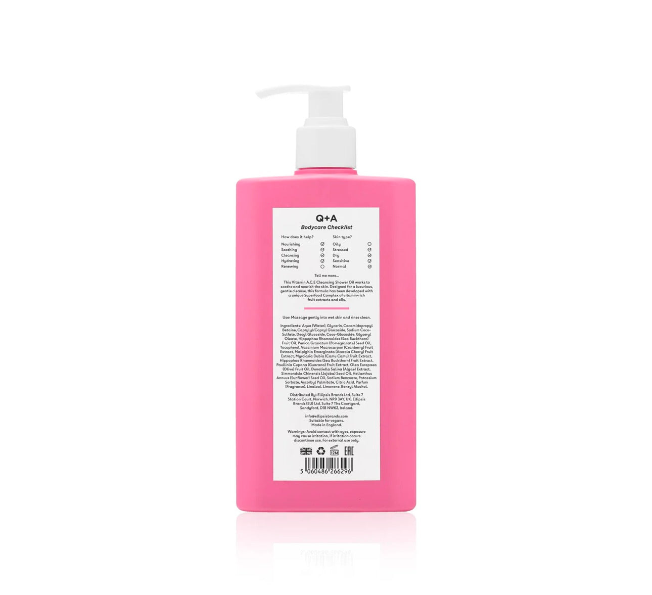 Q+A Vitamin A.C.E Cleansing Shower Oil