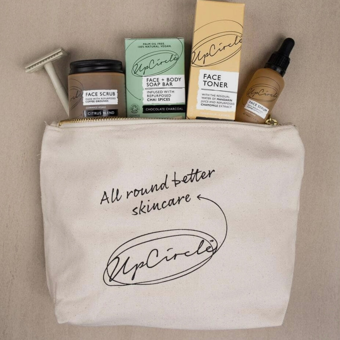 UpCircle - Cotton Wash Bag - Beauty and the Benefit