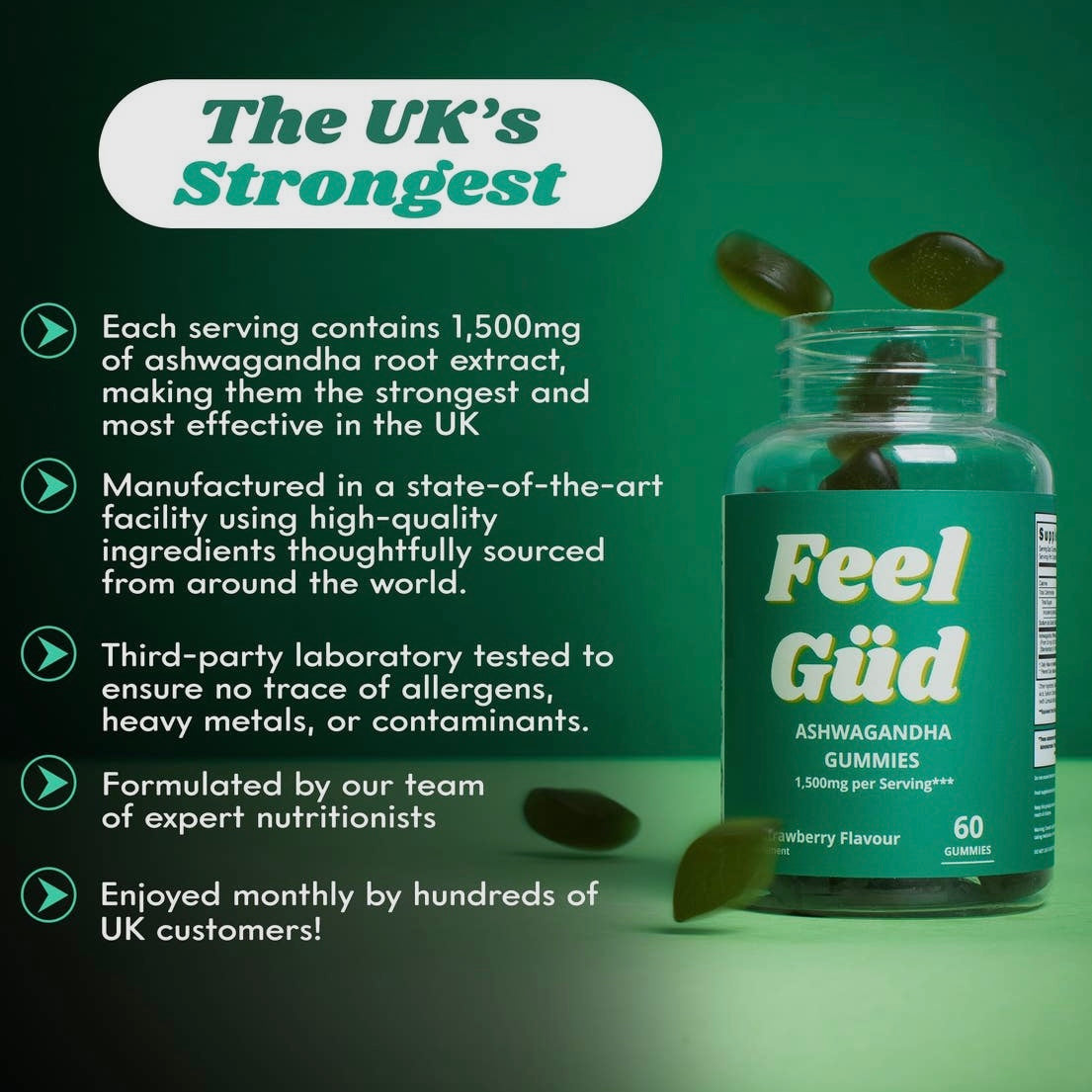 Feel Güd  Ashwagandha Gummies - Beauty and the Benefit