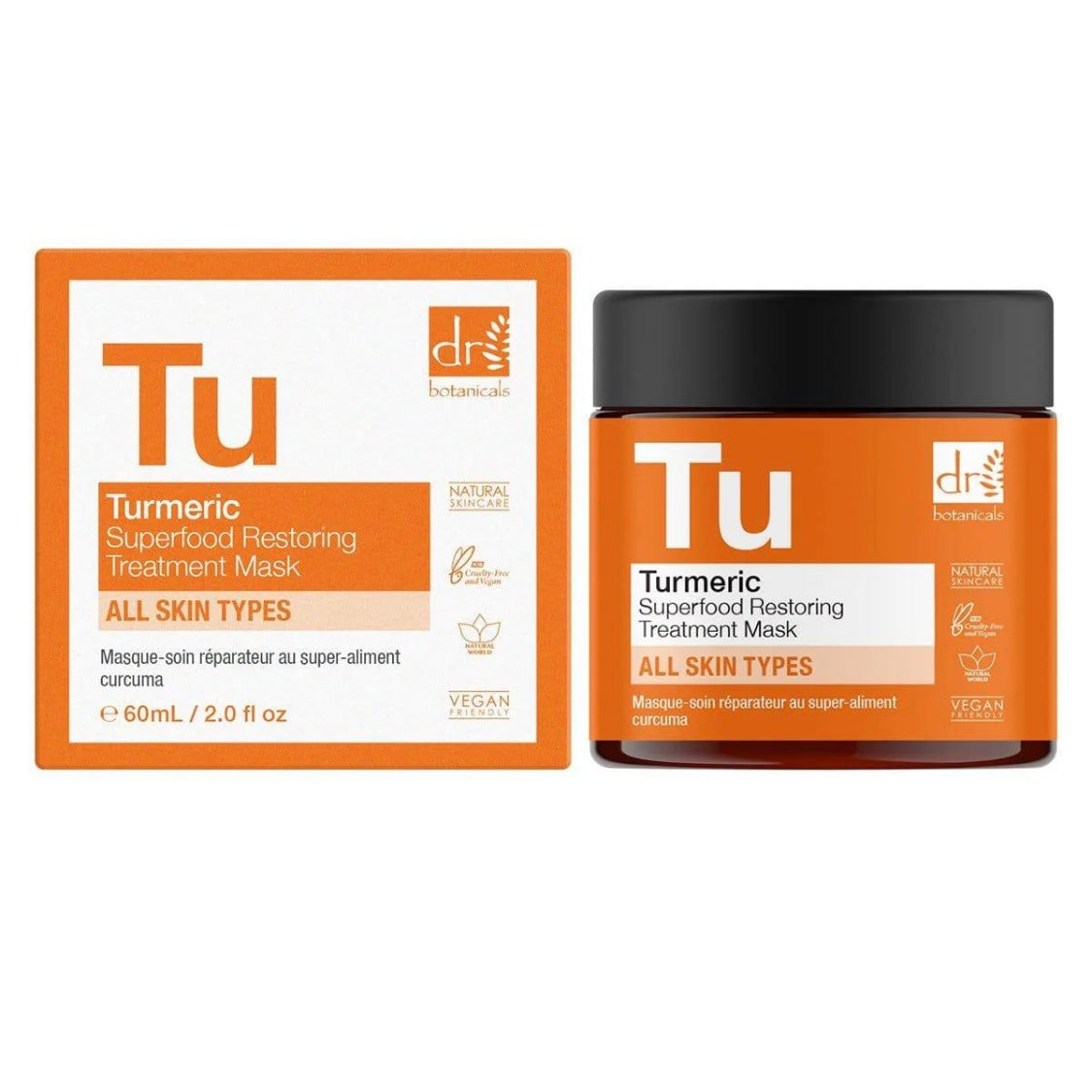 Dr Botanicals - Turmeric Superfood Restoring Treatment Mask 60ml - Beauty and the Benefit