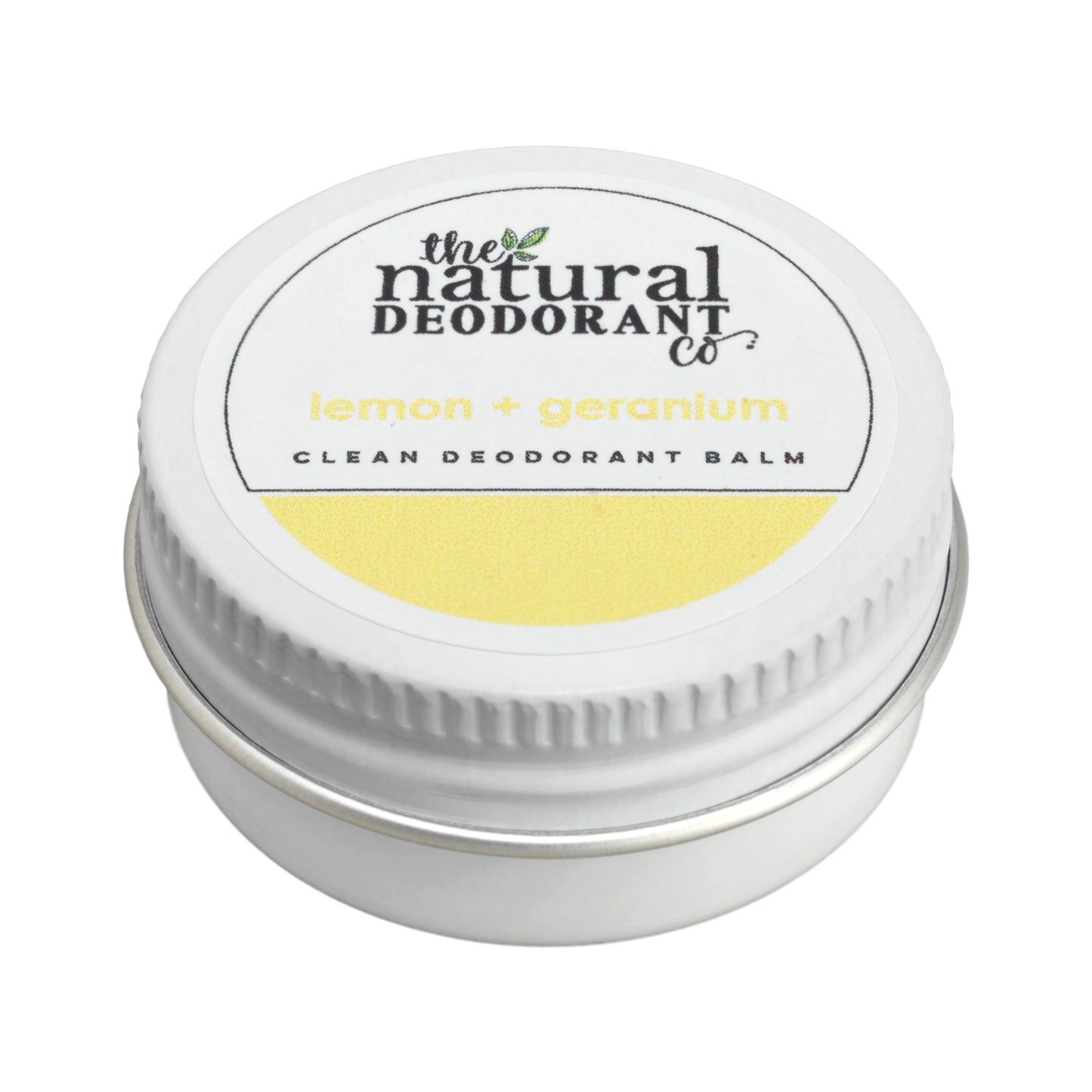 The Natural Deodorant co. Clean Deodorant Balm Lemon + Geranium 10g Mini - Beauty and the Benefit