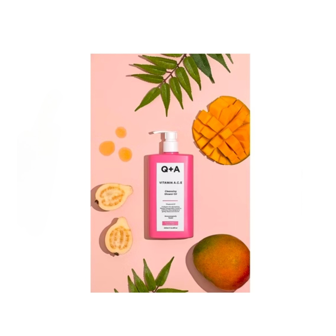 Q+A Vitamin A.C.E Cleansing Shower Oil