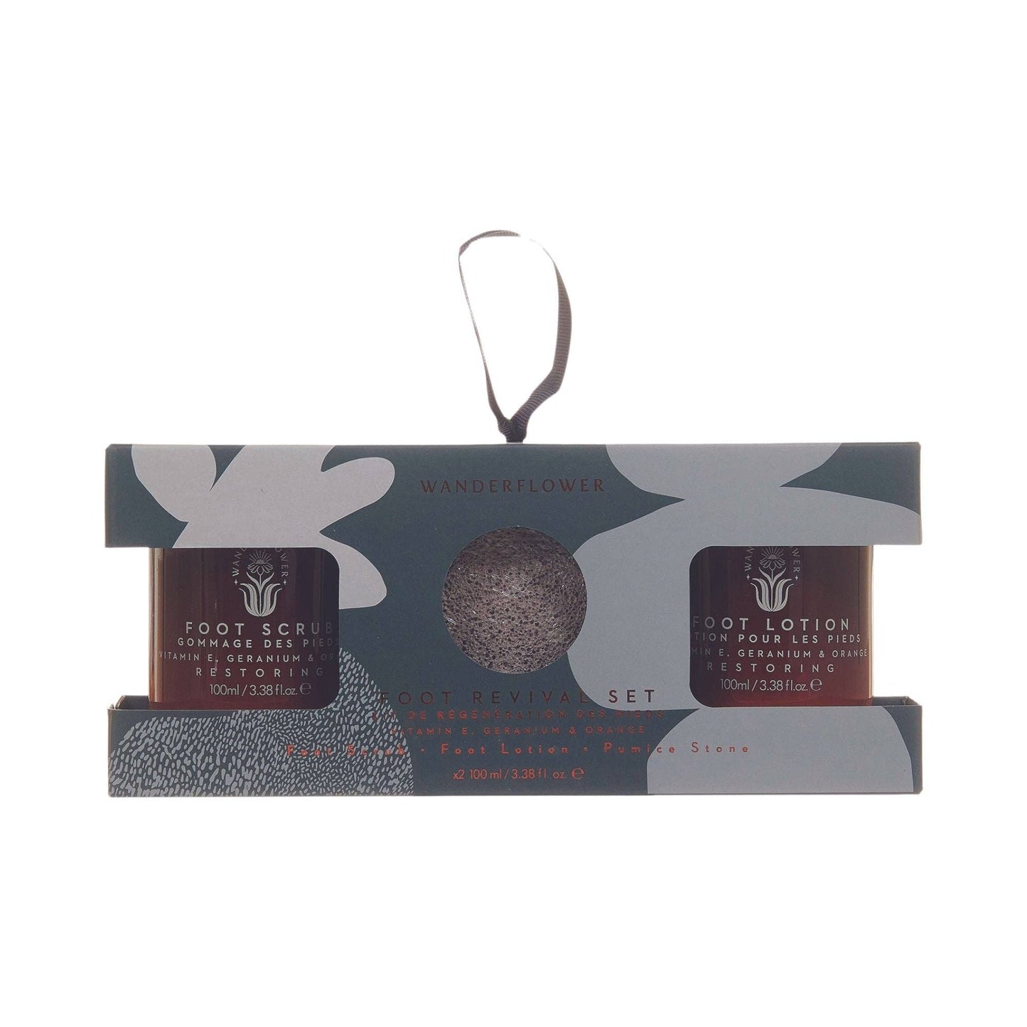 Wanderflower 3pc Foot Revival Lotion & Scrub Set - Geranium & Orange