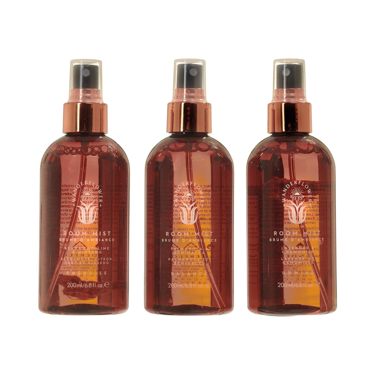Wanderflower 3 x Mood Enhancing Room Spray Mists