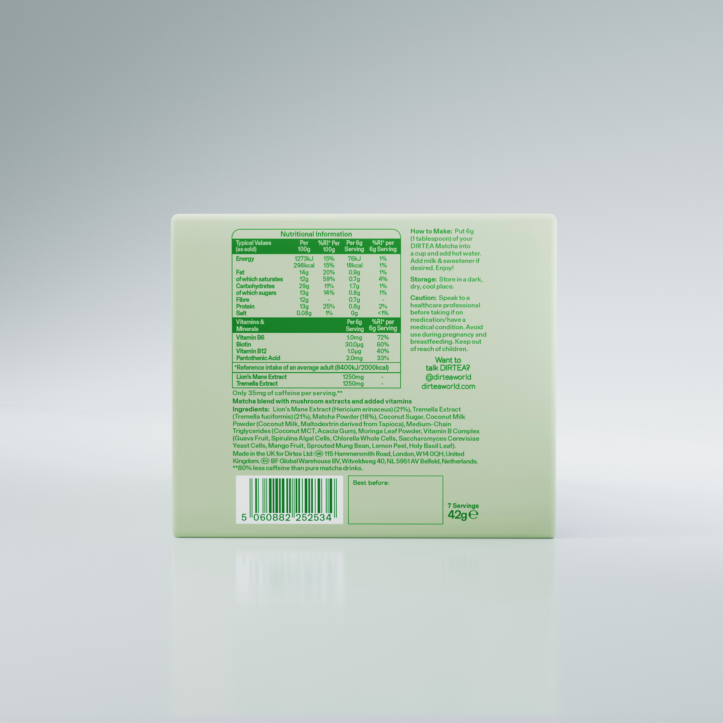 DIRTEA Mushroom Matcha x 7 Sachets