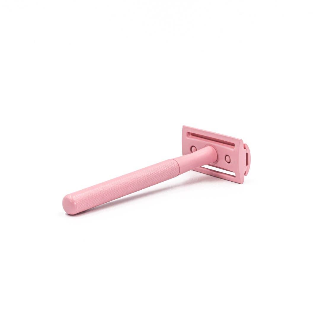 SU-RF Flamingo Safety Razor + Stand + 10 Free Blades - Beauty and the Benefit