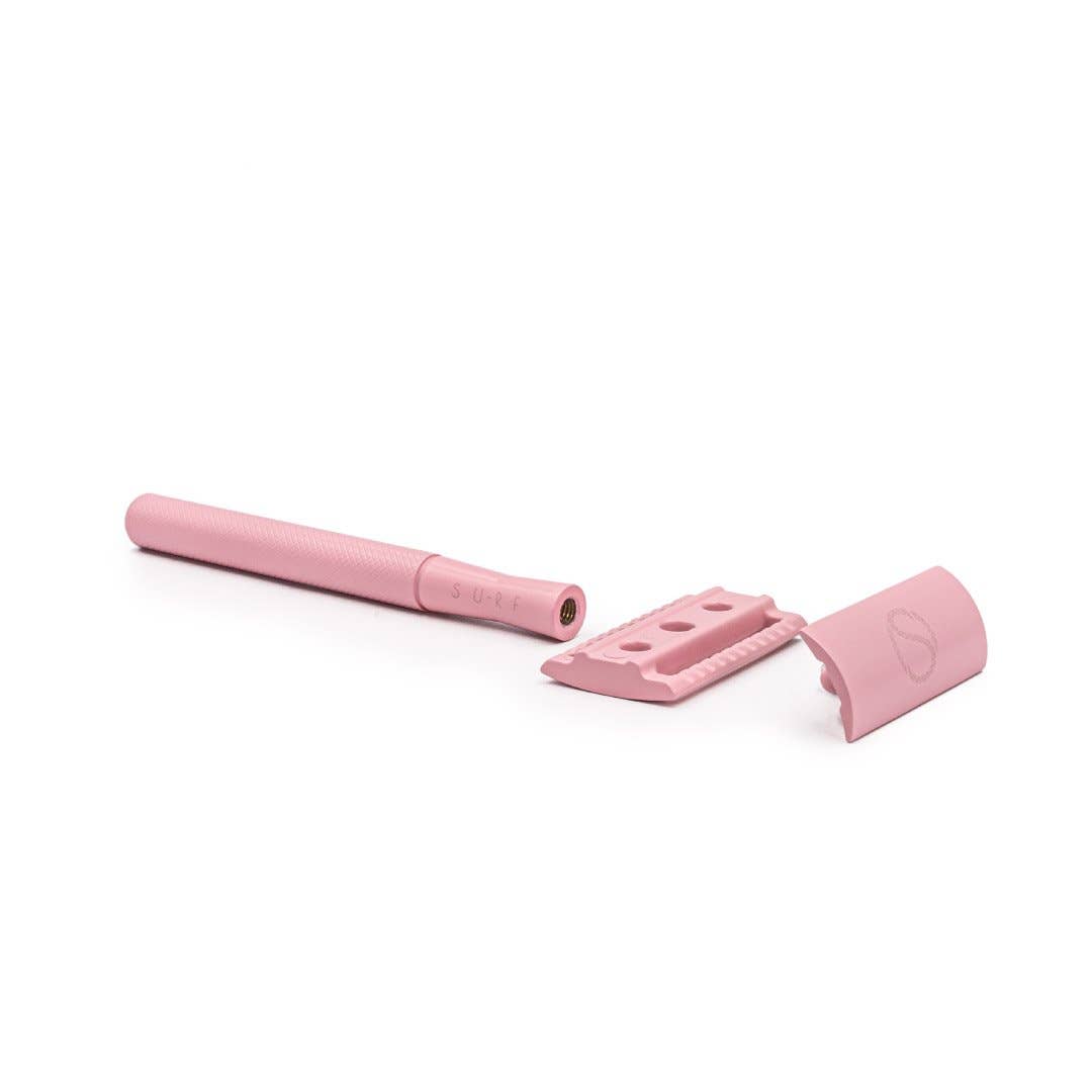 SU-RF Flamingo Safety Razor + Stand + 10 Free Blades - Beauty and the Benefit