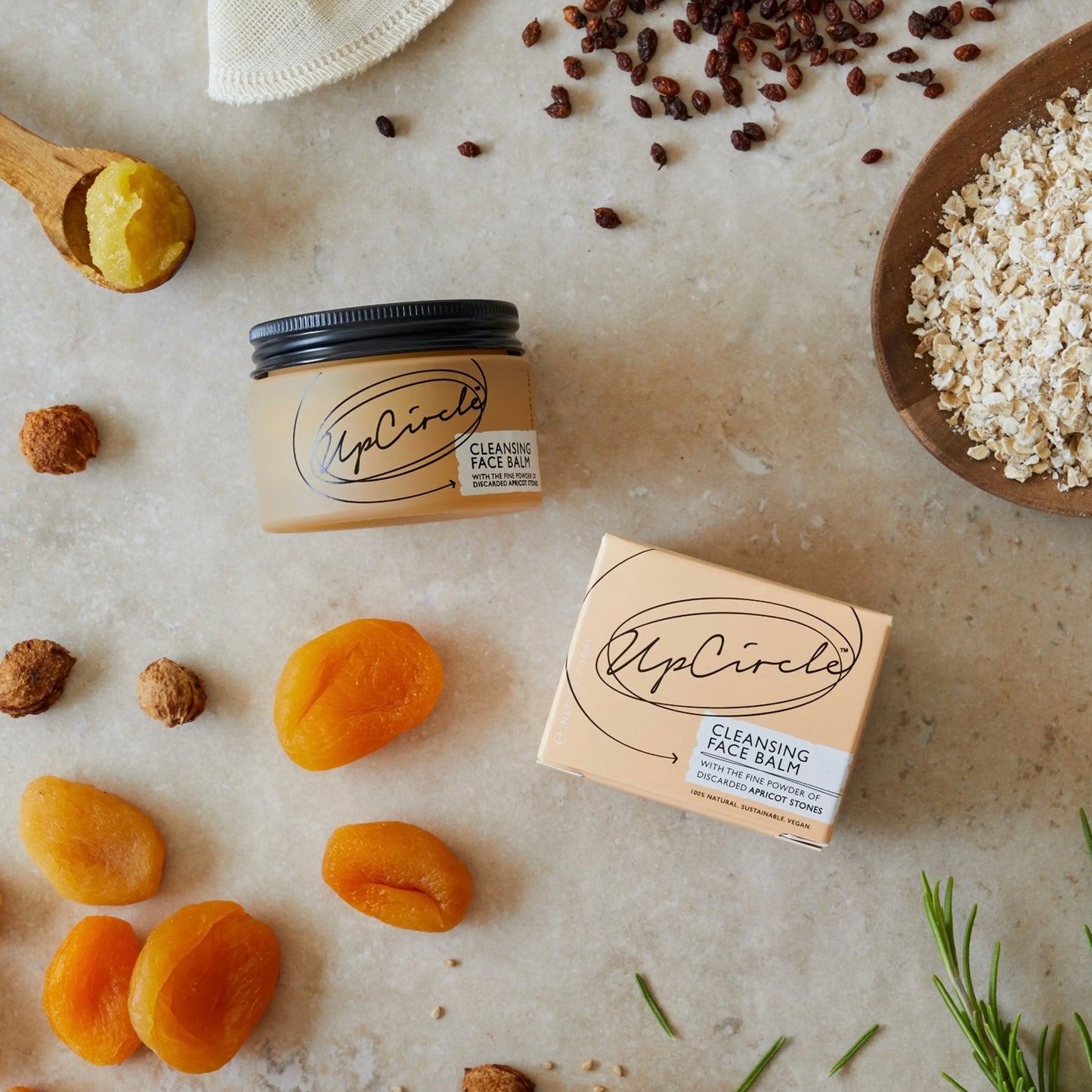 UpCircle Cleansing Face Balm with Apricot Powder - Beauty and the Benefit