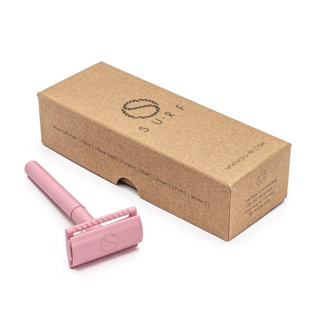 SU-RF Flamingo Safety Razor + Stand + 10 Free Blades - Beauty and the Benefit