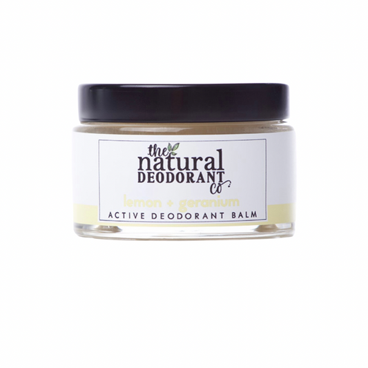 The Natural Deodorant co. Active Deodorant Balm Lemon + Geranium 55g - Beauty and the Benefit 