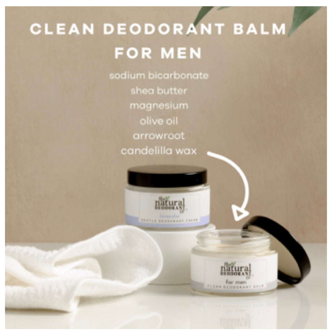 The Natural Deodorant Co. Clean Deodorant Balm for Men 55g - Beauty and the Benefit 