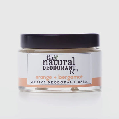 The Natural Deodorant co. Active Deodorant Balm Orange + Bergamot 55g - Beauty and the Benefit 