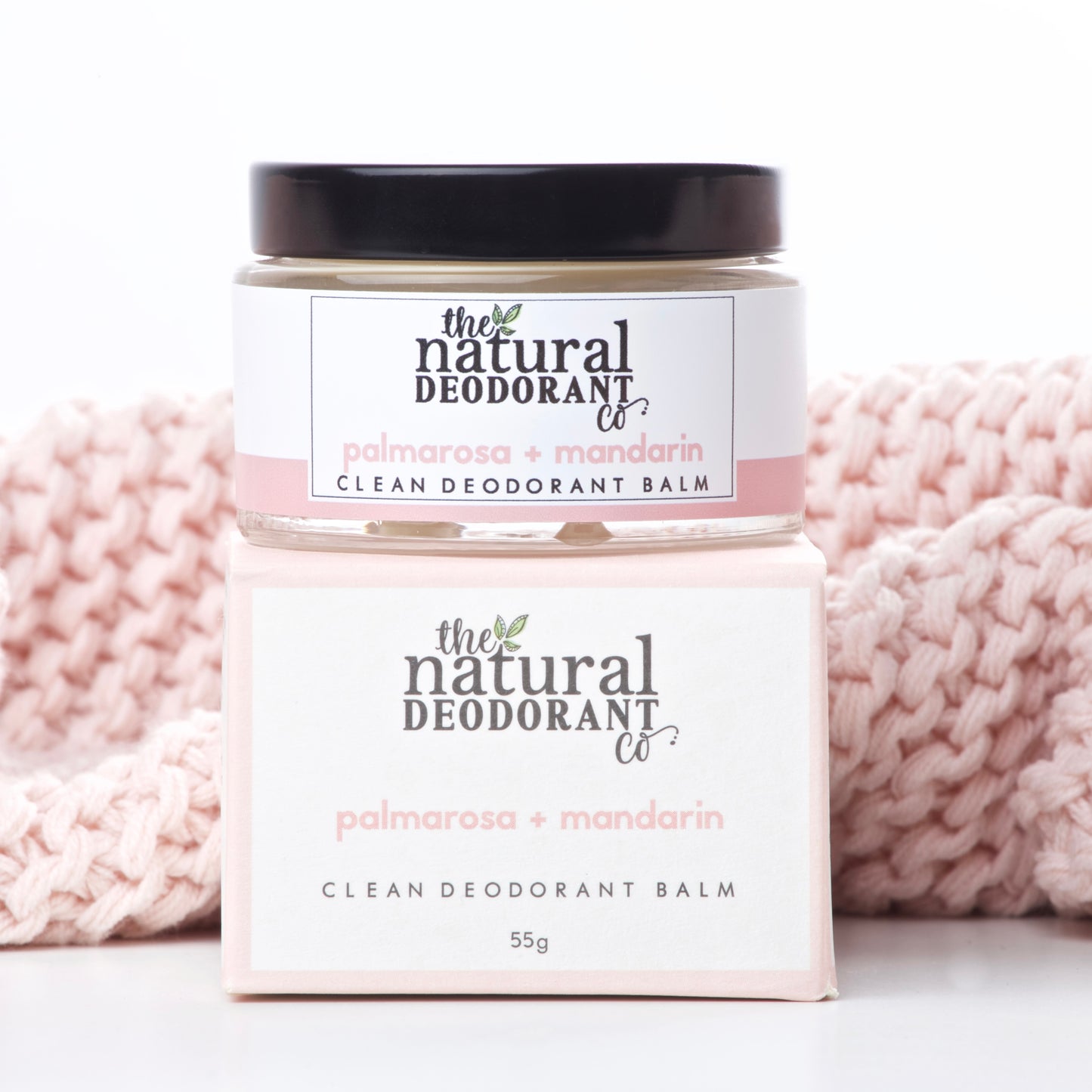 The Natural Deodorant Co. Clean Deodorant Balm Palmarosa + Mandarin 55g - Beauty and the Benefit 