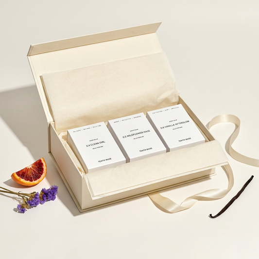 Tenth Muse perfume trio gift-box concept