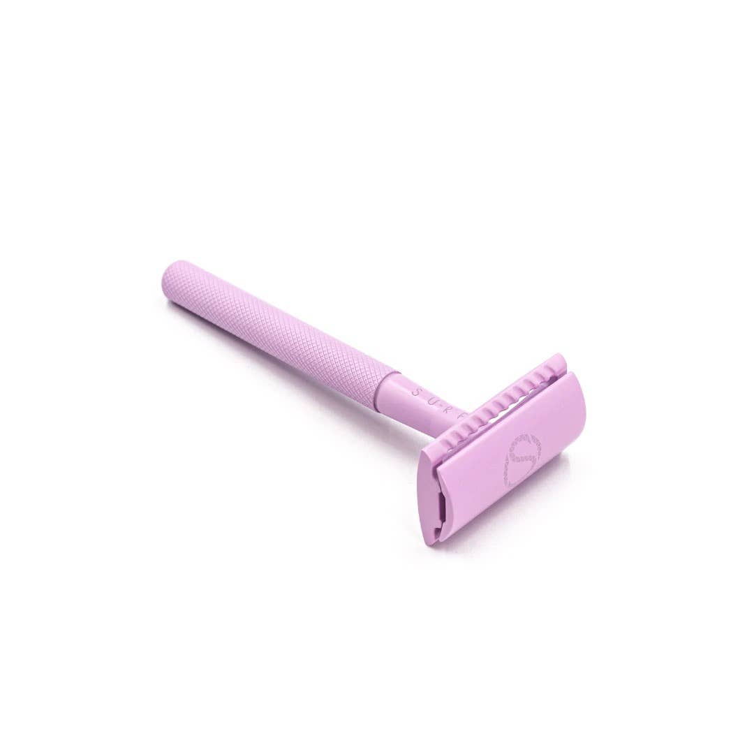 SU-RF Lavender  Safety Razor + Stand + 10 Free Blades - Beauty and the Benefit 